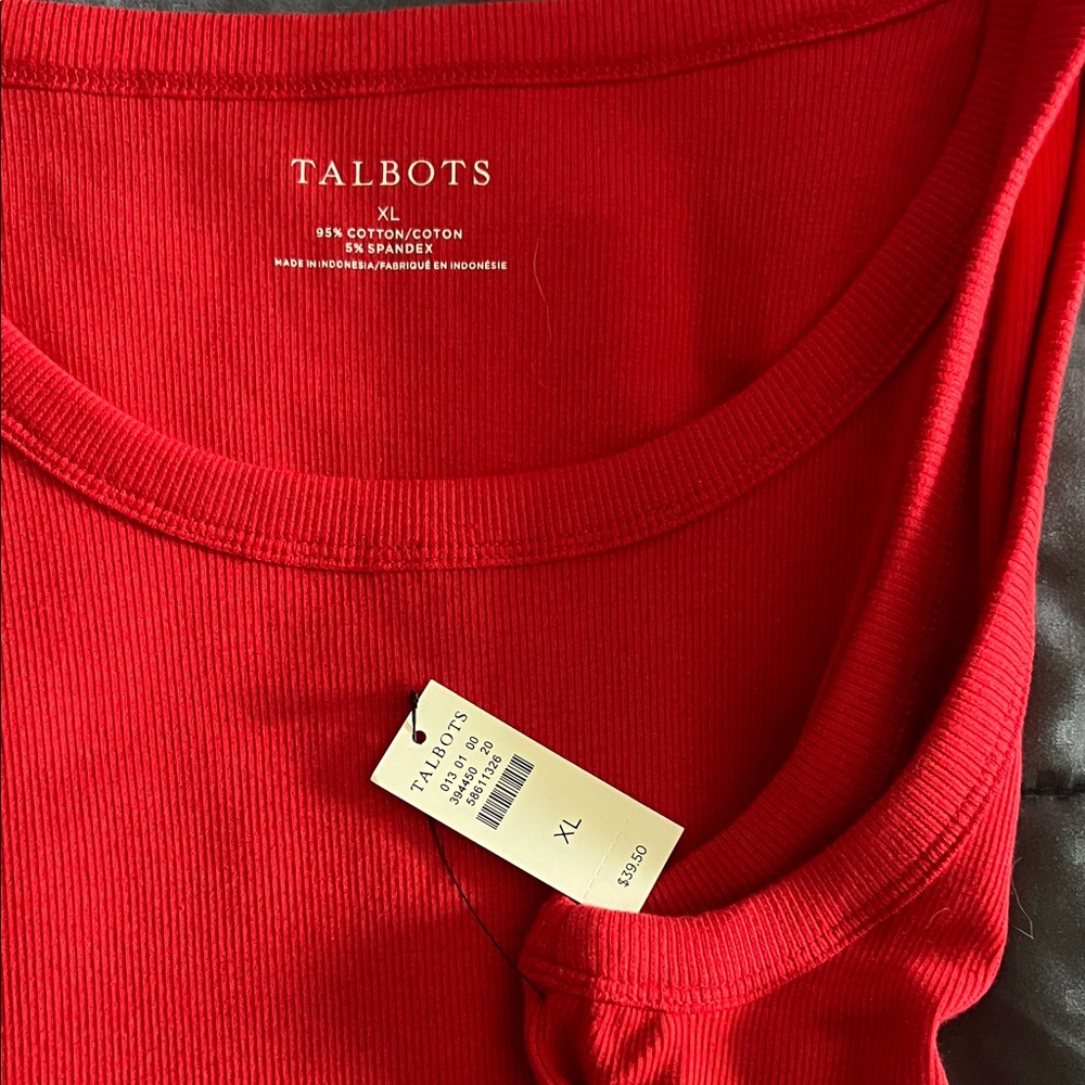 Talbots Bright Red Tank Top - Picture 2 of 2